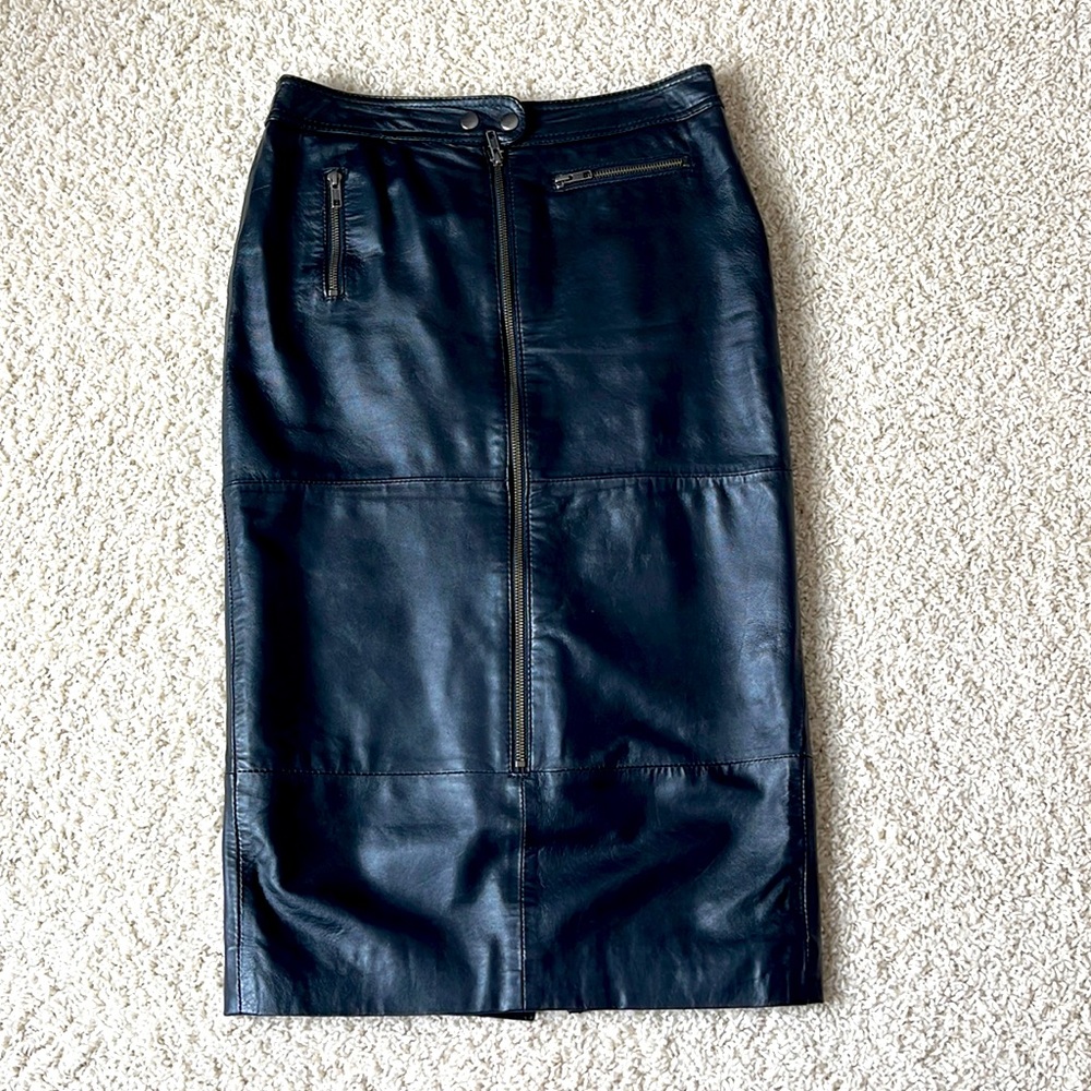 ASOS Mid pencil skirt (100% leather)